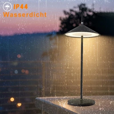 LED Akku Tischleuchte Touch Tischlampe Leselampe Schreibtischlampe CCT/USB IP44 - Bild 1 von 4