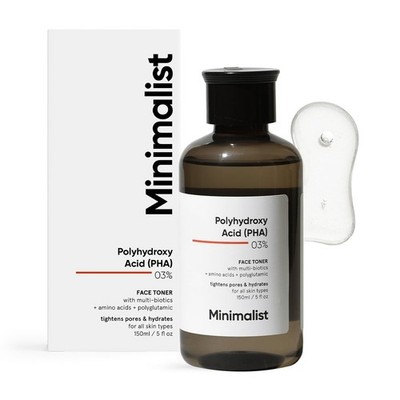 2 X150 ml Minimalist 3% PHA Face Toner for Hydrating Skin