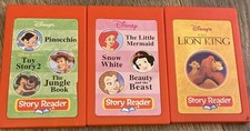 Story Reader Cartridges Lot 3 Disney Pinocchio Little Mermaid Lion King EUC