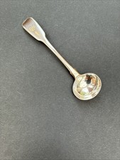 Hallmarked Solid Silver Antique Condiment Spoon 1836 Charles Boyton, London