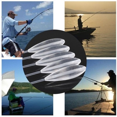 5Pcs Clear Acrylic Bombarda Fishing Float Plastic Casting Bombarda Fly Fishing