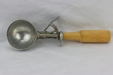 Vintage Ice Cream Scoop, Wood Handle, Scoop Stamped JAPAN