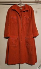 DressBarn Burnt Orange Cargo Dress, size 24, excellent condition