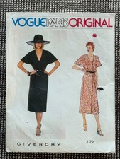 EASY 70s vintage Givenchy Vogue Paris Original dress pattern 2170 38ins