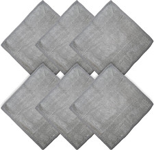 Microfiber Glasses Screen Cleaning Cloth, 6 Pack, 6X6, Grey