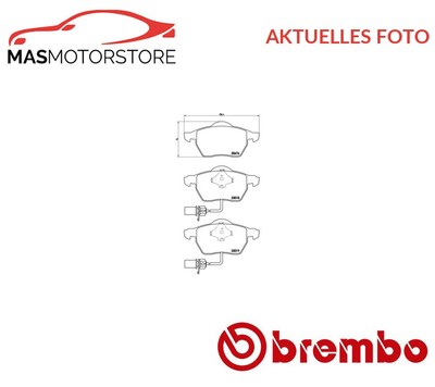SATZ BREMSBELÄGE BREMSKLÖTZE VORNE BREMBO P 85 085 P FÜR VW PASSAT