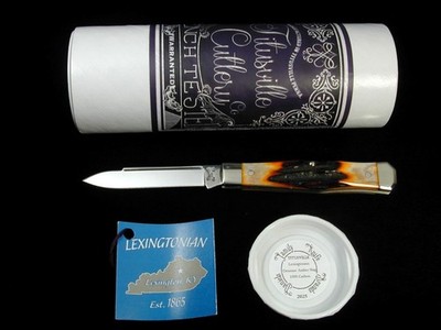 TITUSVILLE CUTLERY GENUINE AMBER STAG LEXINGTONIAN COFFIN JACK