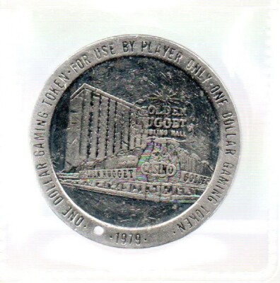 Golden Nugget Casino 1979 Las Vegas Nevada 1 Dollar Gaming Token
