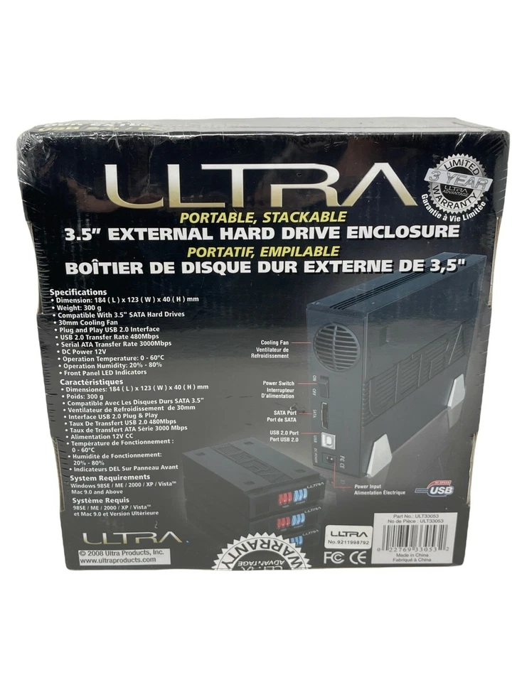 New Ultra Portable, Stackable 3.5" External Hard Drive Enclosure - Image 2 of 4