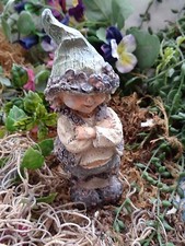 Latex pixie boy mold plaster cement casting garden rubber mould 4.5"H x 1.75"W