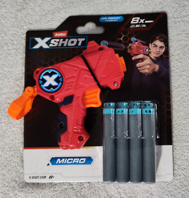 Zuru X-Shot Micro Gun Dart Blasters Toy includes 8 foam bullets Brand NEW