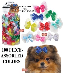 tulle dog bows
