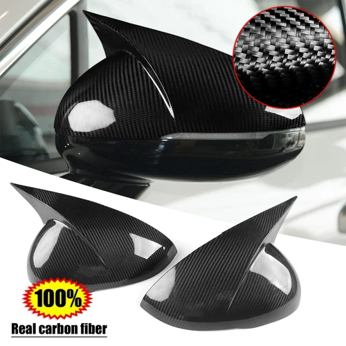 REAL CARBON FIBER M STYLE SIDE REAR VIEW MIRROR COVER CAPS FOR 2021-2024 KIA K5