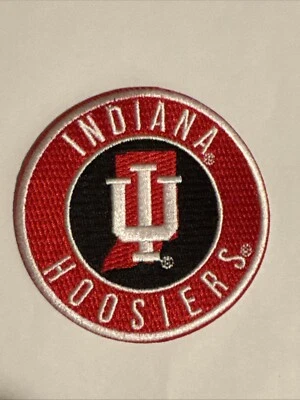 Indiana Hoosiers vintage embroidered iron on patch 3” X 3” Hoosiers