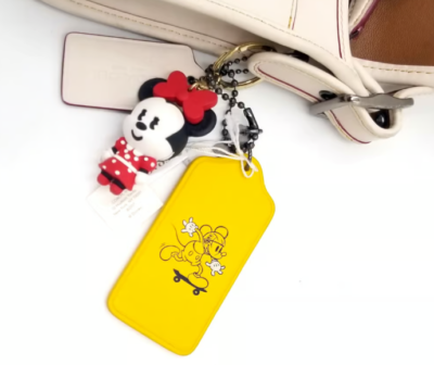 Coach Disney Mickey Mouse Chalk White Saddle Bag w/Minnie Mouse