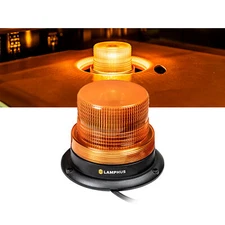 LAMPHUS 4" Amber Flashing LED Strobe Beacon Warning Light for Truck Vehicle