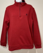 IZOD Advantage Performance Stretch 1/4 Zip Pullover Mens Small Red Sweatshirt