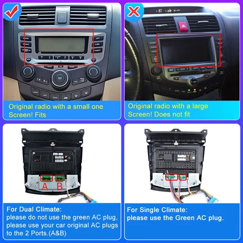 For Honda Accord 2003-2007 10" Android 12 Stereo Car Radio GPS FM Carplay 2+32GB - Bild 14 von 17