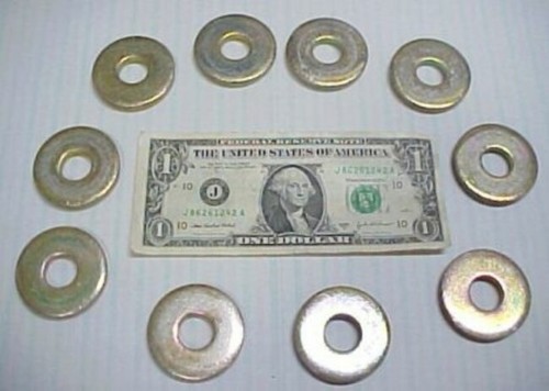 Set 10 dicke wärmebehandelte Chrom Moly Stahl Legierung flache Unterlegierungsscheiben 5/8" strapazierfähig