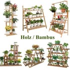 Pflanzentreppe Blumentreppe Blumenregal Pflanzregal Blumenbank Bambus/Holz Deko