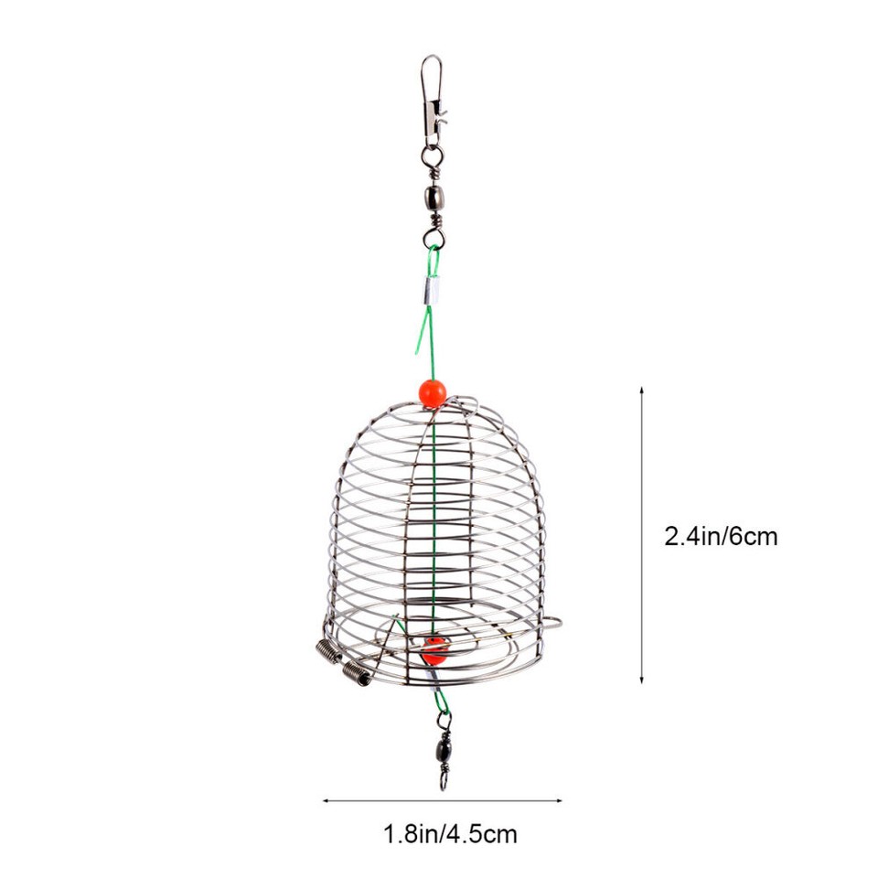 5 Pcs Minnow Bucket Metal Bait Cage Outdoor Fishing Tool Basket eBay