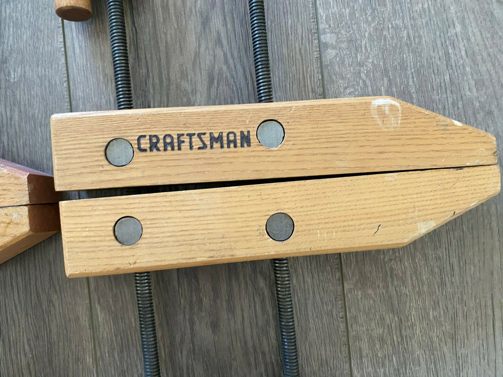 Vintage Lot of 6 Craftsman Woodworking Clamps Made in the USA 66642 /