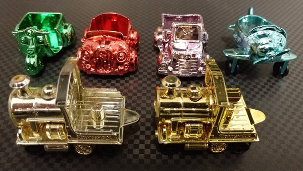 VEHICULOS ZOMLINGS (LOCOMOTORA DORADA, AVION Y COCHE DORADO, TREN DORADO ZOMLING