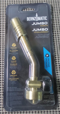 Bernzomatic JT680 Propane Torch Brass Manual Ignition w/ Adjustable Flame