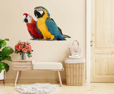 3D Groß Papagei M212 Tier Wallpaper Wandbild Poster Wandaufkleber Zoe
