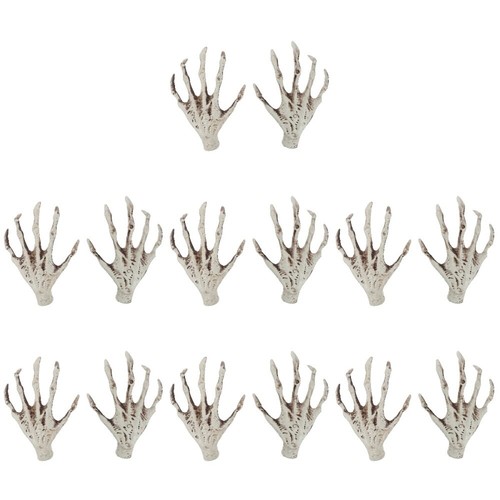 7 Pairs Witch's Claws Halloween Decorations Outdoor Skeleton Creepy - Picture 12 of 12