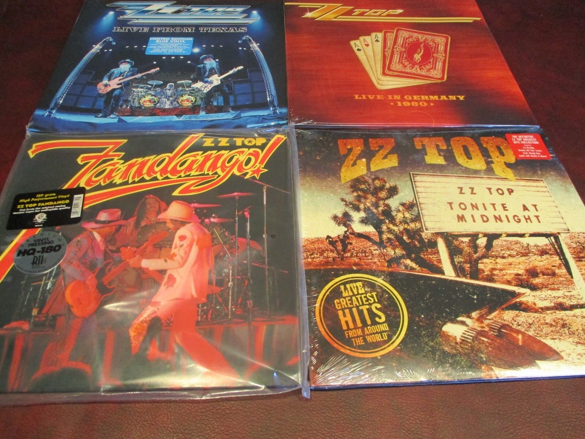 ZZ TOP LIVE VERIFIED FANDANGO & GREAT HITS LIVE + BLUE VINYL TEXAS 