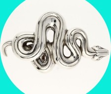 Vintage Barry Kieselstein-Cord Snake Belt Buckle Sterling 3.47 OZT Fits 1" Belt