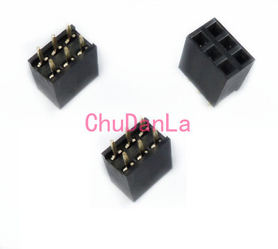 10PCS 2x3 Pin 6P 2.54mm Double Row Female Straight Header Pitch Socket Pin Strip