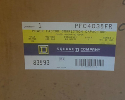 Square D Power Factor Correction Capacitors SER.1 PFC4035FR (Q-1)