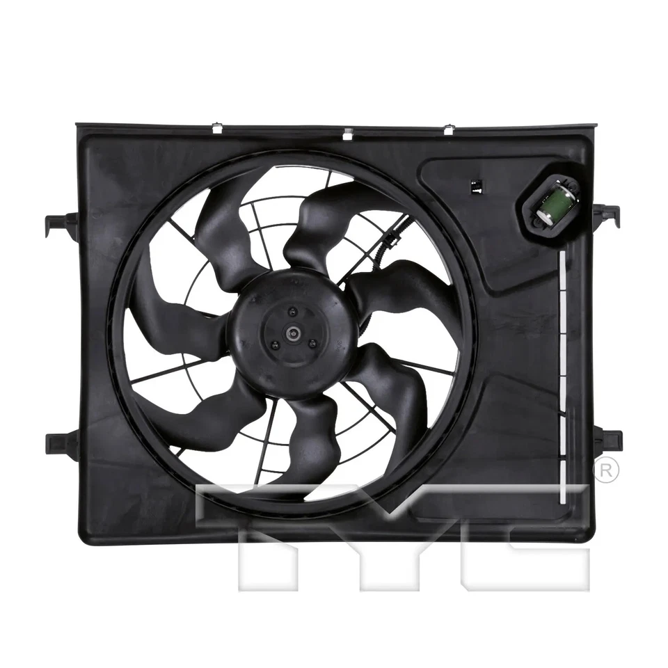 TYC 621710 Dual Radiator and Condenser Fan Assembly For 07-10 Hyundai Elantra - Image 2 of 4