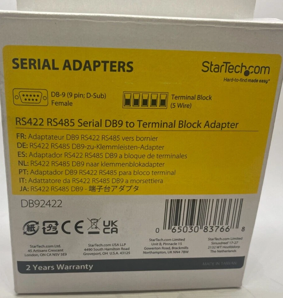 StarTech RS422 RS485 Serial DB9 to Terminal Block Adapter - Prepaid Shipping - Image 3 of 4