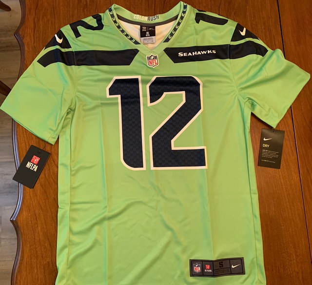 Nike Seattle Seahawks Color Rush Legend Edition 12th Man Fan Jersey