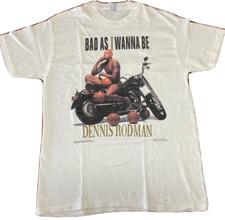 Dennis Rodman NBA Chicago Bulls Bad as I Wanna Be Delta Vtg Tee T Shirt Size L