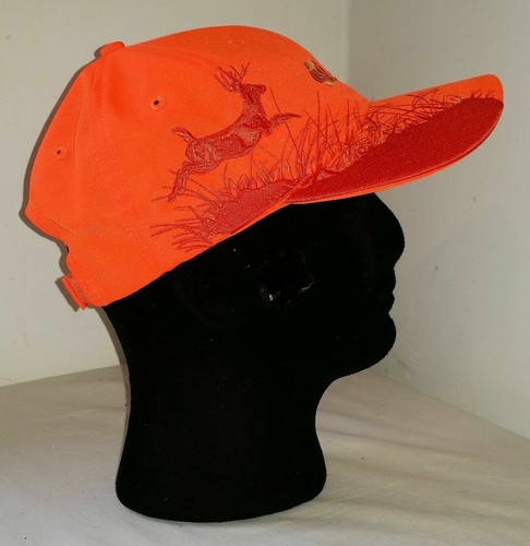 Dri Duck Wildlife Series Deer baseball Hat Cap Blaze Orange Napa Filtration - Picture 6 of 8