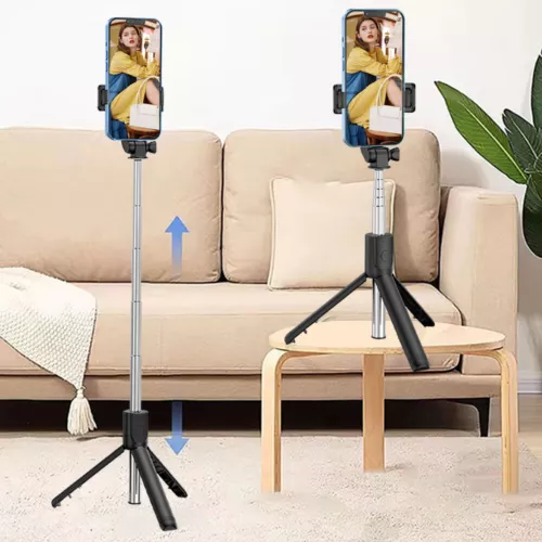 Selfie Stick Bluetooth Remote Tripod Mobile Phone Holder Stand Universal 360° - Picture 3 of 12