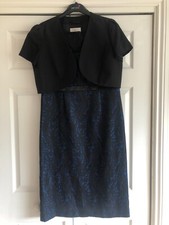 Black and midnight blue MOB outfit, size 14, Roman pencil cress and CC Bolero