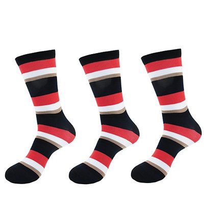 Men's Rayon from Bamboo Casual Dress Striped Socks - 3 Pair Value Pack - Color 5