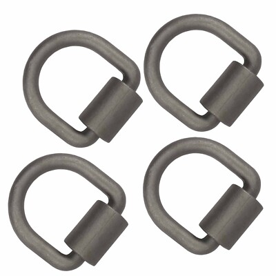 4pack 5/8'' Heavy Duty Weld-On Forged D Ring 18,000 Lbs