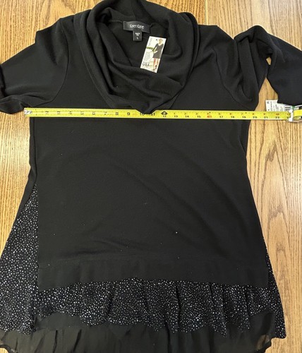 NWT Karen Kane Black Sweater Knit Formal Asymmetrical Top /Dress Size Large B40 - Picture 10 of 13