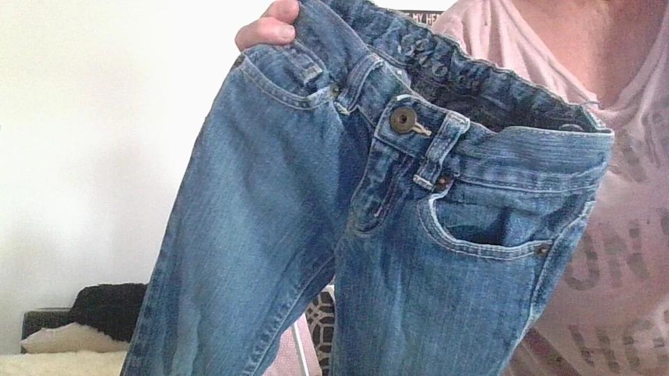 Pantalones de mezclilla Crazy 8 talla 5 Bootcut 100 % algodón cierre a presión bolsillos estilo vaquera! Foto 2 de 4