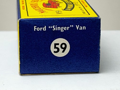 Matchbox No. 59 Ford "Singer" Van Original Box, Nice - Picture 7 of 20