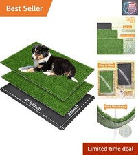 Large Dog Grass Pad with Tray - Dog Litter Box - Indoor Potty for Apartment a...