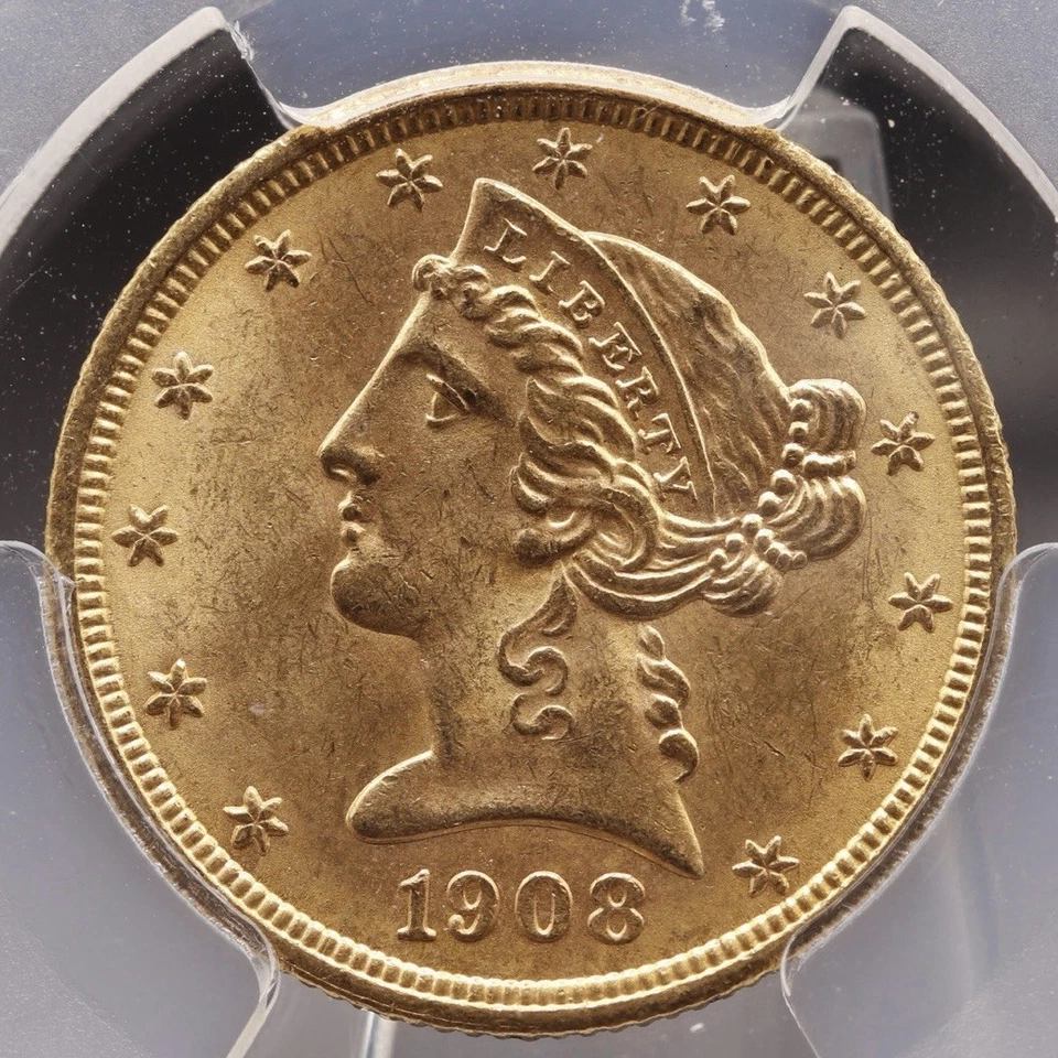 1908 Liberty Head $5 Gold PCGS MS65+ • Fairmont Collection Pedigree - Image 4 of 4