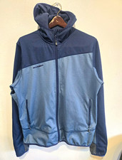 Mammut Mens XL Blue Colorblock Hooded Full Zip Fleece Jacket Pockets