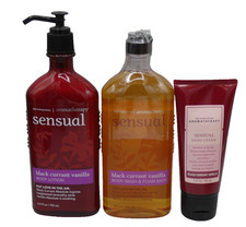 BATH BODY WORKS BLACK CURRANT VANILLA LOTION BODY WASH FOAM BATH HAND CREAM 3-PC